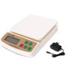 ATOM A122 Electronic Kitchen Digital Weighing Scale (with adapter), White