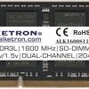 Alketron Dual Channel CL11 DDR3 RAM for Laptop 4GB 1600MHz SODIMM