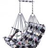BigBuzz Cotton Swing for Kids, Chair Jhula for 1-3 Years Old Babies with Safety Belt, Washable and Folding Jhula, Home & Garden Children Jhula, Baby Swings for Indoor & Outdoor (Multicolour)