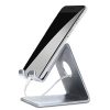ELV Desktop Cell Phone Stand Tablet Stand, Aluminum Stand Holder for Mobile Phone (All Size) and Tablet (Up to 10.1 inch) - Silver