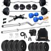 KORE PVC 30 KG Combo 343 with PVC Dumbbells Home Gym Kit