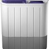 Samsung 7.2 kg Semi-Automatic Top Loading Washing Machine (WT725QPNDMPXTL, White and Blue, Center Jet Pulsator)