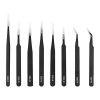 Scout Premium 8 PCs Pointed Precision Tweezers Set - Professional Anti-Static Long Tweezer Kit for Electronic Repairing, Soldering & Crafting