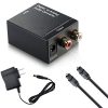 VIBOTON Digital to Analog Audio Converter SPDIF Optical/Fiber Coaxial Coax Input to Analog RCA 2.1 Stereo Audio Output Converter Adapter.>>Optical Cable are Included (Note:- RCA Cable Not Included)