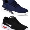 WORLD WEAR FOOTWEAR Men's Running Shoe (Set of 2 Pairs)