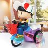 Golden Ocean® Light and Sound Musical Stunt Bike Tricycle Bump and Go Scooter Toy - 4D Flashing Light Effects and Music Stunt Motorcycle with 4D Lights, 360 Rotation Movement