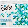 Amazon Brand - Presto! 2 Ply Kitchen Tissue/Towel Paper Roll - 6 Rolls (60 Pulls Per Roll)