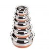 Black Sparrow Home Kitchen Appliances Copper Handi 5-Piece Set Multi-Purpose Capacity Cookware