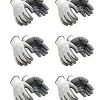 DMC Nylon Industrial & Home Safety Cut Resistant Hand Gloves 10 Pairs White & Grey