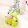 EKRON Kitchen Bathroom Sponge Soap Water Draining Hanging Plastic Holder Organizer (Standard Size, Random Colour)