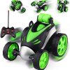 ESnipe Mart® Remote Control Car RC Stunt Vehicle 360°Rotating Rolling Radio Control Electric Race Car Boys Toys Kids Gifts Light Multi Color