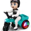 GADGET WALL 360 Degree Rotating Spot Stunt Tricycle Motorcycle, Bump & Go Toy with Flashing Light & Sound (Multi Color)