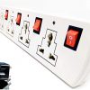 Grahini Extension Cord with 12 feet Long Wire | Extension Board for Home appliances and Computer (4 Socket)