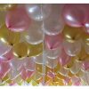 GrandShop 30414 Metallic HD Toy Balloons - Princess Theme, Pink/White/Golden (Pack of 100)