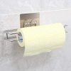 HOKIPO® Magic Sticker Series Self Adhesive Chrome Metal Kitchen Tissue Paper Towel Holder