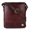 Hammonds Flycatcher Original Bombay Brown Leather Zip Compartment Messenger Bag (L=21,B=9, H=27 cm) SB1160