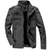 Help Mart Men's Coats Jackets,Winter Casual Fashion Pure Color Patchwork Jacket Zipper Outwear Coat (Help Mart JK29)