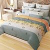 Home Candy 152 TC 3-D Double Bedsheet with 2 Pillow Covers - Floral, Multicolour