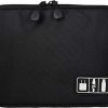 House of Quirk Universal Travel Organizer Pouch for Small Electronics and Accessories (Black)