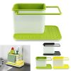 Inditradition 3 in 1 Kitchen Sink Organizer (for Dishwasher Liquid, Brush, Cloth, Soap, Sponge), Plastic