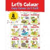 Let's Colour Copy Colouring Boxset : Pack of 8 Books (Transport, Professions, Pets, Fish, Insects, Robots, Mandalas and Sports): Set of 8 books ... Fish, Insects, Robots, Mandalas and Sports)