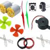 Mallexo Electronic Kit for Project Set of 15PCs Art and Craft Motor Toys for Kids Multi-Color Science Project Kit for School Students
