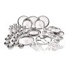 Neelam Stainless Steel 24 Gauge Leaser Etching Dinner Set, 50 pcs, Silver