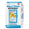 Petkin Big n' Thick Pet Wipes/Grooming Wipes for Dogs and Cats, mild Fragrance, Gentle Cleansing Formula, 100 Wipes