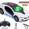 Pick N Nick TOYS Remote Control Chargeable 3D Famous Car with Flashing Light, Radio Control Race car for Kids (White)