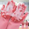 QOAL Magic Silicone Scrubbing DishWashing Gloves, Silicon Cleaning Gloves, Reusable Silicon Hand Gloves for Kitchen Dishwashing and Pet Grooming, Car, Bathroom | Multicolor - 1 Pair