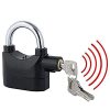 SHIV TREADING Anti-Theft Siren Alarm Lock Motor for Home, Bike, Shop, Garage Padlock with Smart Motion Sensor (Black)