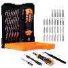 SPIN CART 33 in 1 Professional Precision Screwdriver Set Toolkit, Magnetic Replaceable Bits Repair Kit with Case for Mobile, Laptop, PC, Computer, Tablet Electronics (Black)