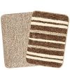 Saral Home Brown Soft Microfiber Anti-Skid Bath Mat (Pack of 2, 35x50 cm)