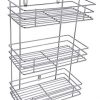 Satguru Kitchen Racks and Shelves for Wall Multipurpose Storage Shelf/Spice Rack Kitchen Organizer for Kitchen and Bathroom Heavy Grade Stainless Steel Multi Rack Single (Tripal layer)