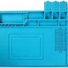 Scout Heat Insulation Silicone Repair Magnetic Large Soldering Mat - Heat Resistant 500°C Electronics Workbench for Soldering Iron, Phone and Computer Repair (17.7'' x 11.8'', Blue)