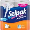 Selpak Kitchen Towel Paper - 3Ply (4 Rolls/Pack)