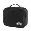 Techblaze Gadget Organizer Case, Electronic Accessiries Organizer Bag Portable Zipper Bag Travel Bag Go Bag Pouch Gadget Bag for All Small Gadgets, Hard Disk, Adapters USB Cables Chargers- Black