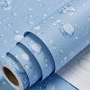 Wolpin Wall Stickers Wallpaper Decal (45 x 500 cm) DIY PVC Self-Adhesive Bubbles, Kids Room, Lamination Paper, Office, Home Decorative, Blue