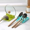 Zollyss Multifunction Kitchen Cooking Utensil Stand Holder Pot Clips Support Spoon Stove Organizer Tool Pan Cover Lid Rack(Multi Color)