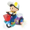 farraige® 360 degree rotating spot stunt tricycle motorcycle , bump & go toy with flashing light & sound- Multi color