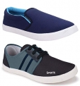 WORLD WEAR FOOTWEAR Men’s Multi-Coloured Canvas Casual Shoes/Loafers – Pack of 2 (Combo-(2)-995-5013)