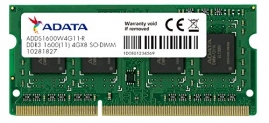 ADATA Premier 4GB 1600Mhz DDR3L RAM Memory Module for Notebooks and Laptops (ADDS1600W4G11-R)