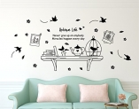 Amazon Brand – Solimo Wall Sticker for Living Room (Wall Shelf , ideal size on wall , 175 cm X 150 cm)