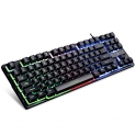 Amkette Evo Fox Fireblade Gaming Wired Keyboard with LED Backlit, 19 Anti-Ghosting Keys, and Windows Lock Key (TKL, Black)