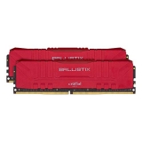 Ballistix Crucial 2666 MHz DDR4 DRAM Desktop Gaming Memory Kit 16GB (8GBx2) CL16 BL2K8G26C16U4R (RED)