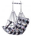 BigBuzz Cotton Swing for Kids, Chair Jhula for 1-3 Years Old Babies with Safety Belt, Washable and Folding Jhula, Home & Garden Children Jhula, Baby Swings for Indoor & Outdoor (Multicolour)