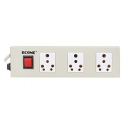 ECONE Power Extension Cord/Boards for Heavy Appliances, with 3 Core Wire-1 Year Warranty (3 Socket 1 Switch 16 AMP Heavy Duty, 1.8 Mtr. Wire Length)