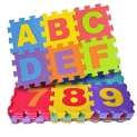 FunBlast 36 Pieces Mini Puzzle Foam Mat for Kids, Interlocking Learning Alphabet and Number Mat for Kids – Multicolor