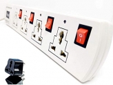 Grahini Extension Cord with 12 feet Long Wire | Extension Board for Home appliances and Computer (4 Socket)
