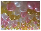 GrandShop 30414 Metallic HD Toy Balloons – Princess Theme, Pink/White/Golden (Pack of 100)
